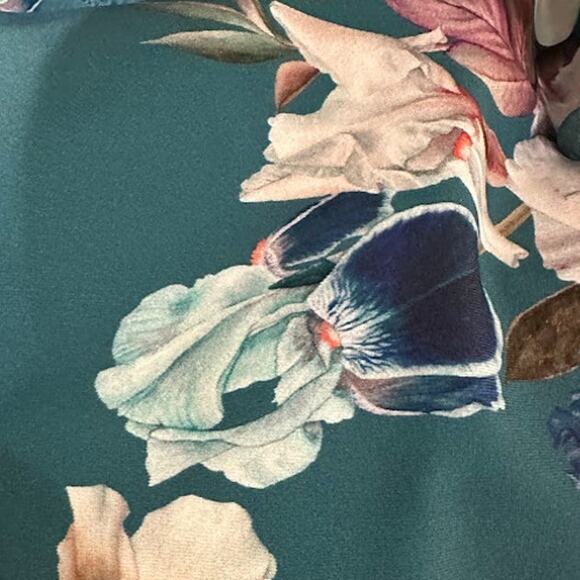 Cupshe Floral Lace Up One Piece Swimsuit Green / Teal Floral Large - Picture 7 of 9